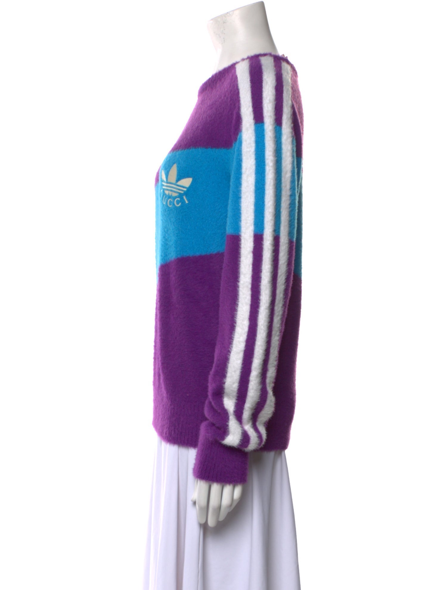 Gucci x Adidas 2023 Striped Crewneck Pullover Sweater
