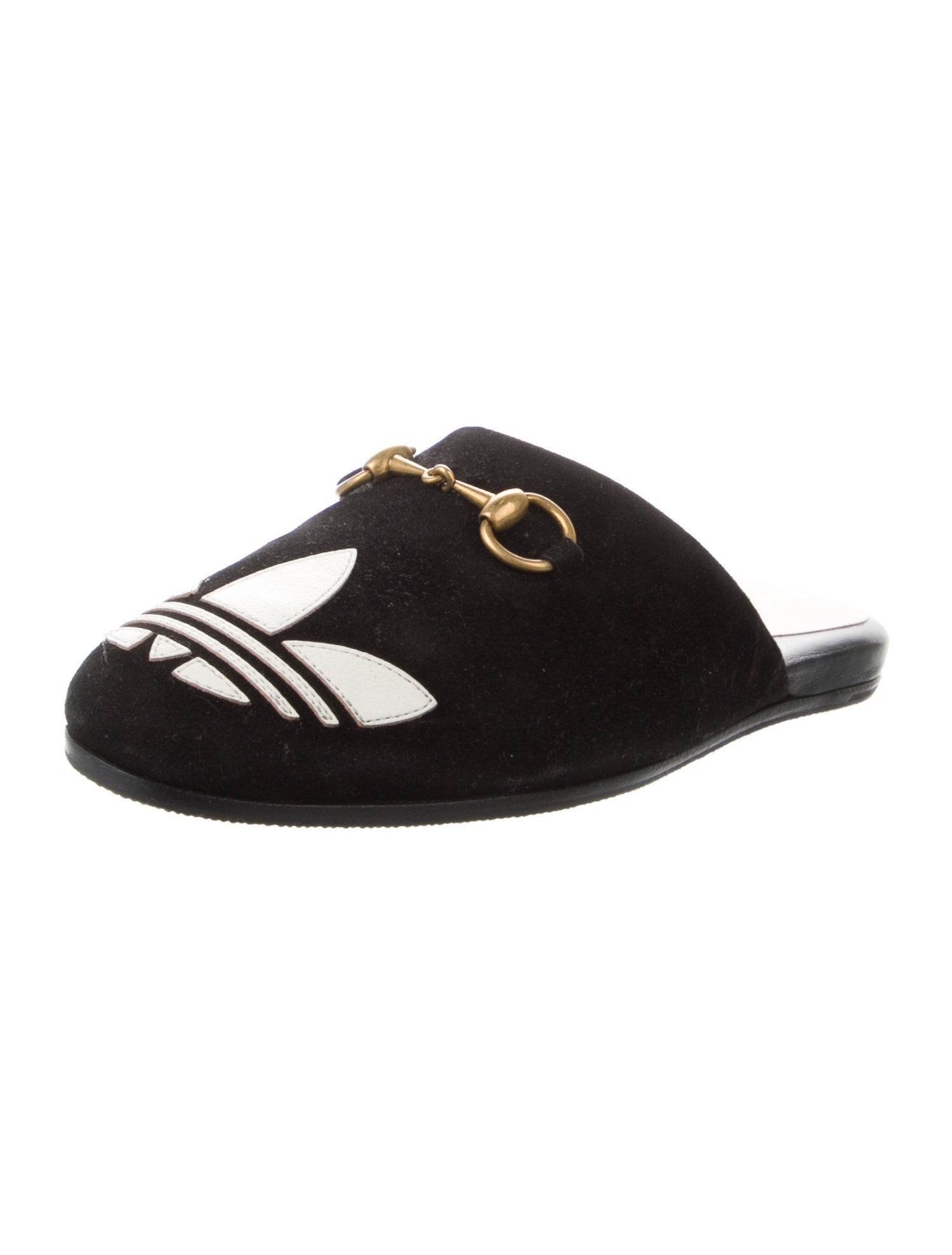 Gucci x Adidas 1955 Horsebit Accent Suede Mules