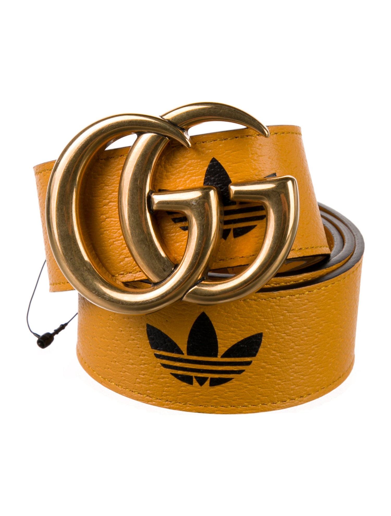 Gucci x Adidas Double G Logo Leather Belt