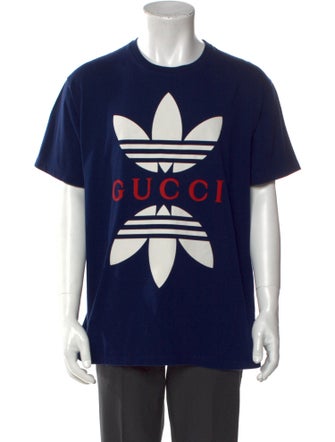 Gucci x Adidas Graphic Print Crew Neck T-Shirt