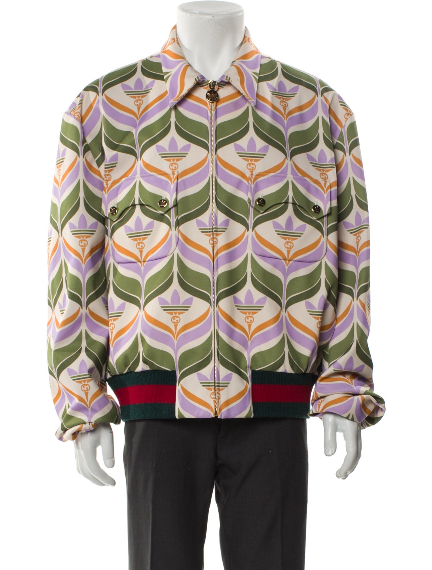 Gucci x Adidas 2022 Web Accent Bomber Jacket