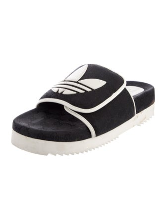 Gucci x Adidas GG Canvas Canvas Slides