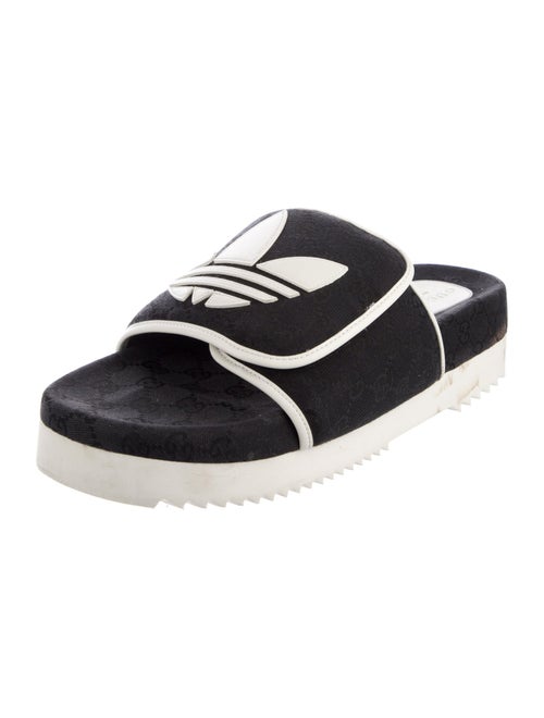 Gucci x Adidas GG Canvas Canvas Slides