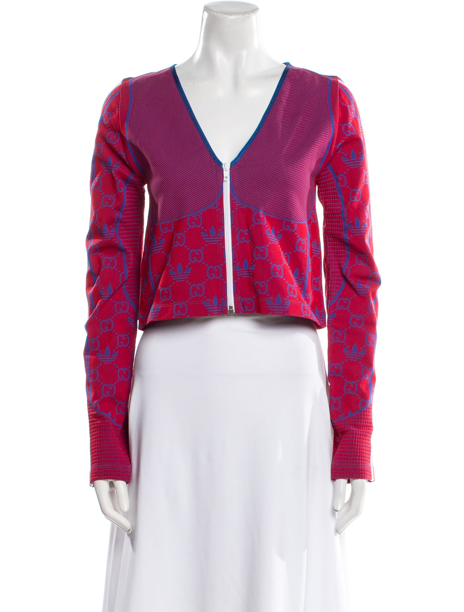 Gucci x Adidas Printed V-Neck Crop Top w/ Tags