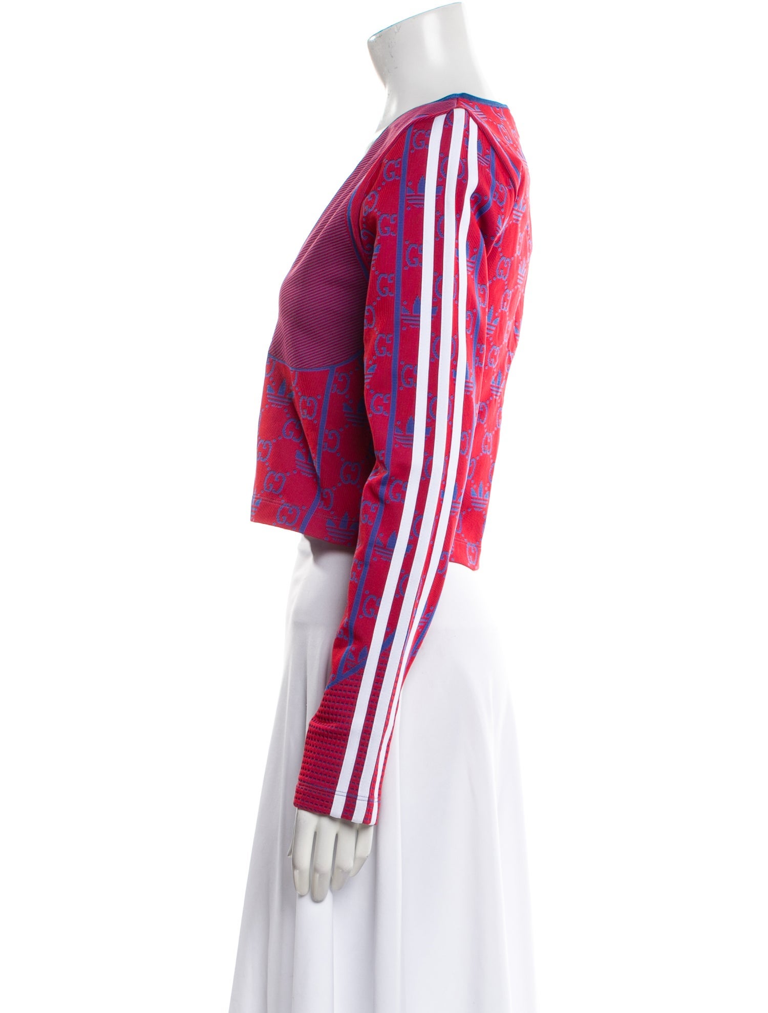 Gucci x Adidas Printed V-Neck Crop Top w/ Tags