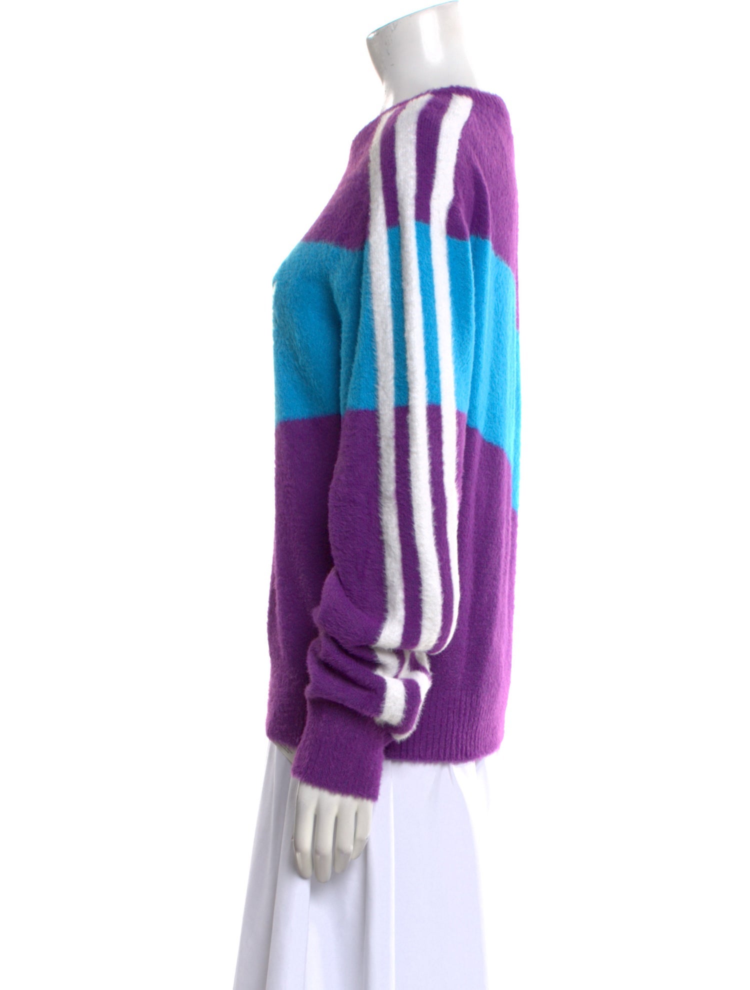 Gucci x Adidas Colorblock Pattern Crew Neck Sweater