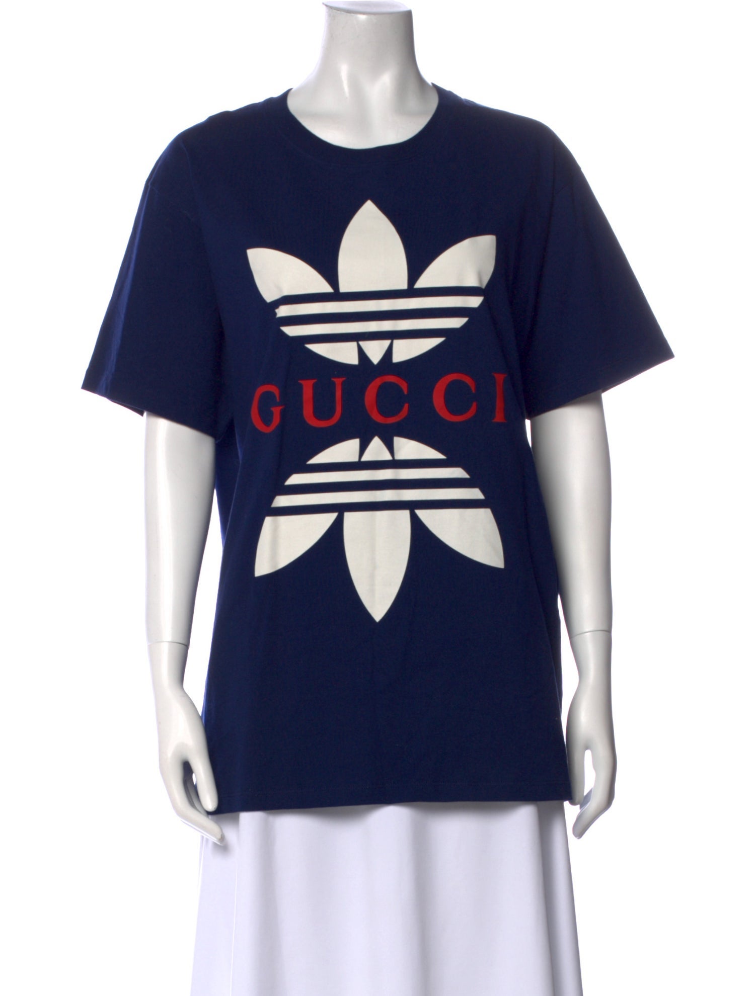 Gucci x Adidas Graphic Print Crew Neck T-Shirt