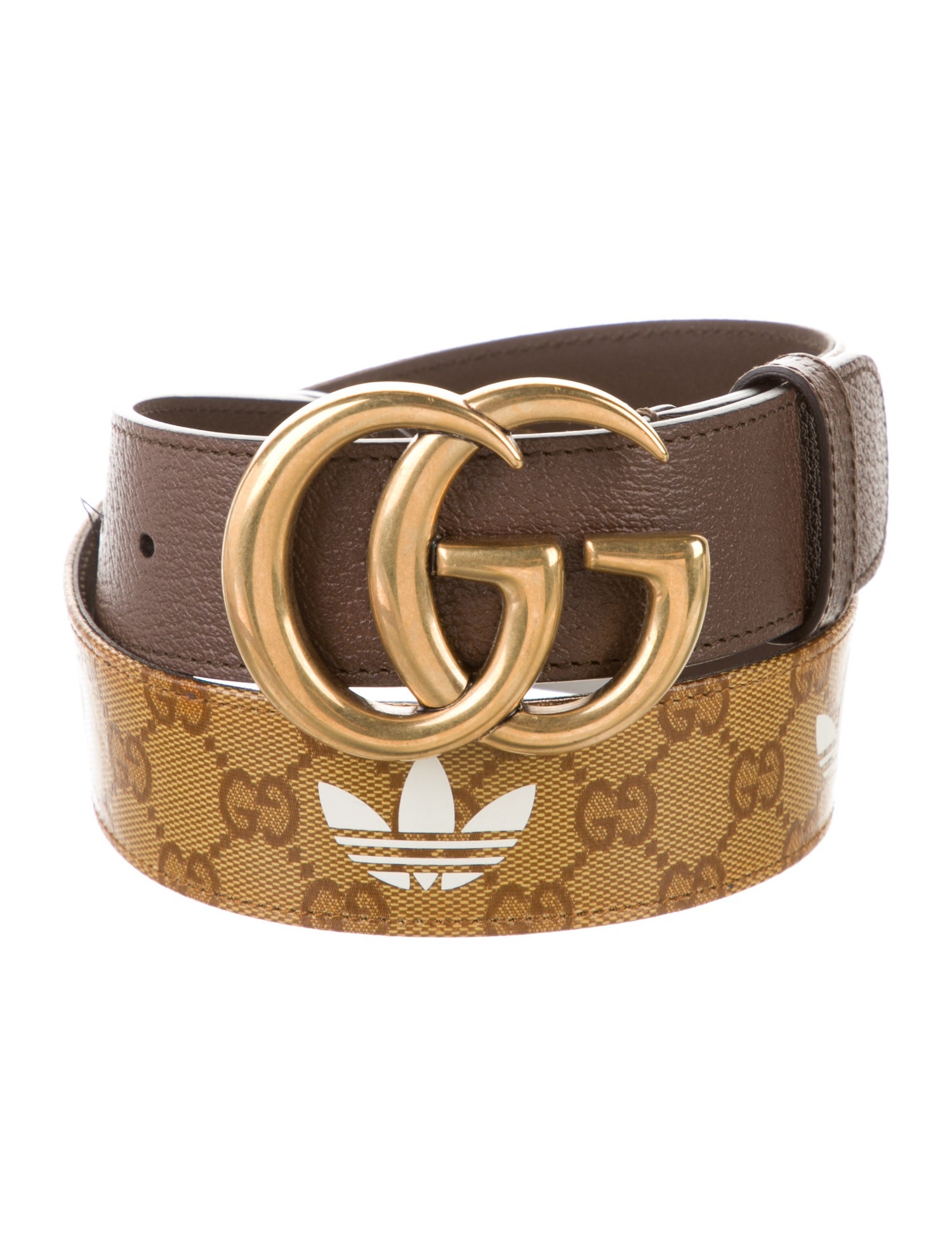 Gucci x Adidas GG Crystal Leather Trim Embellishment Belt w/ Tags