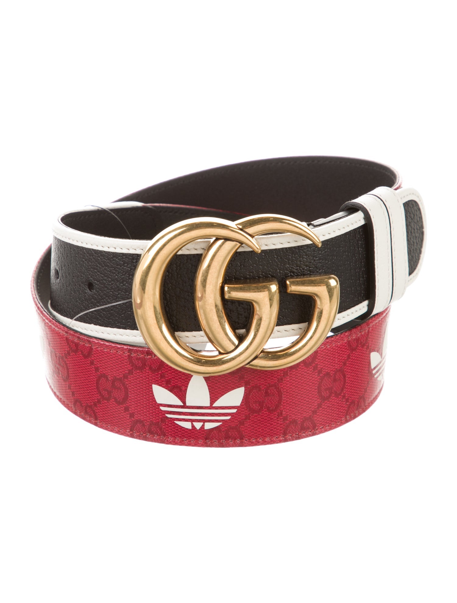 Gucci x Adidas GG Supreme Leather Waist Belt