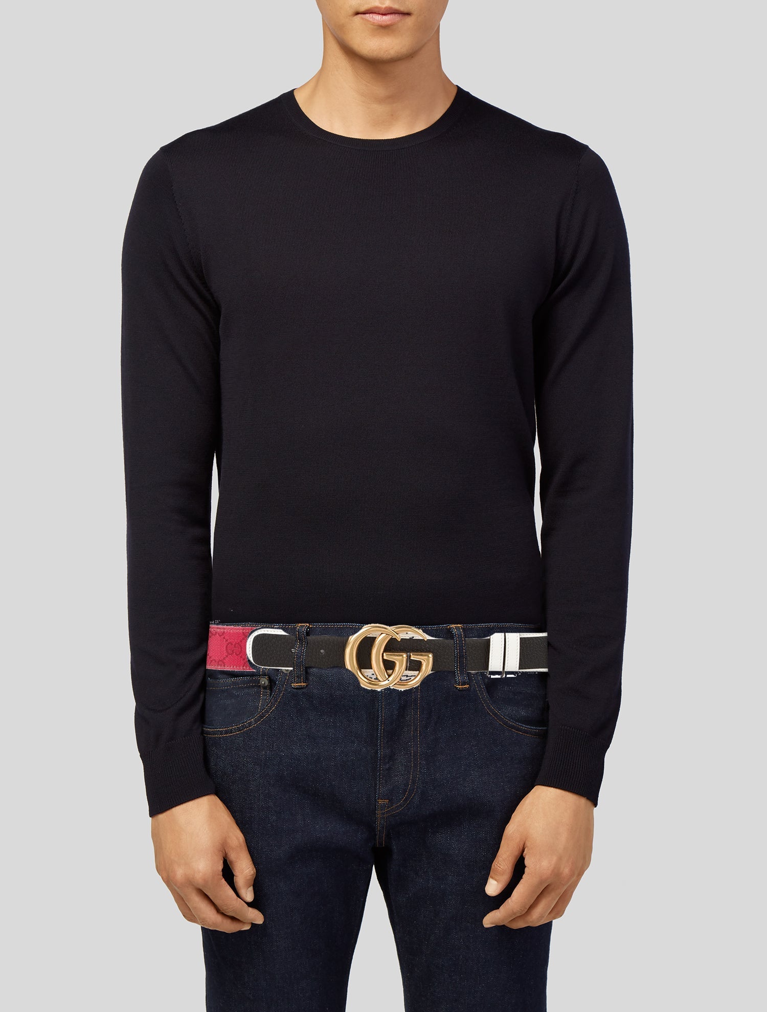 Gucci x Adidas GG Supreme Leather Waist Belt