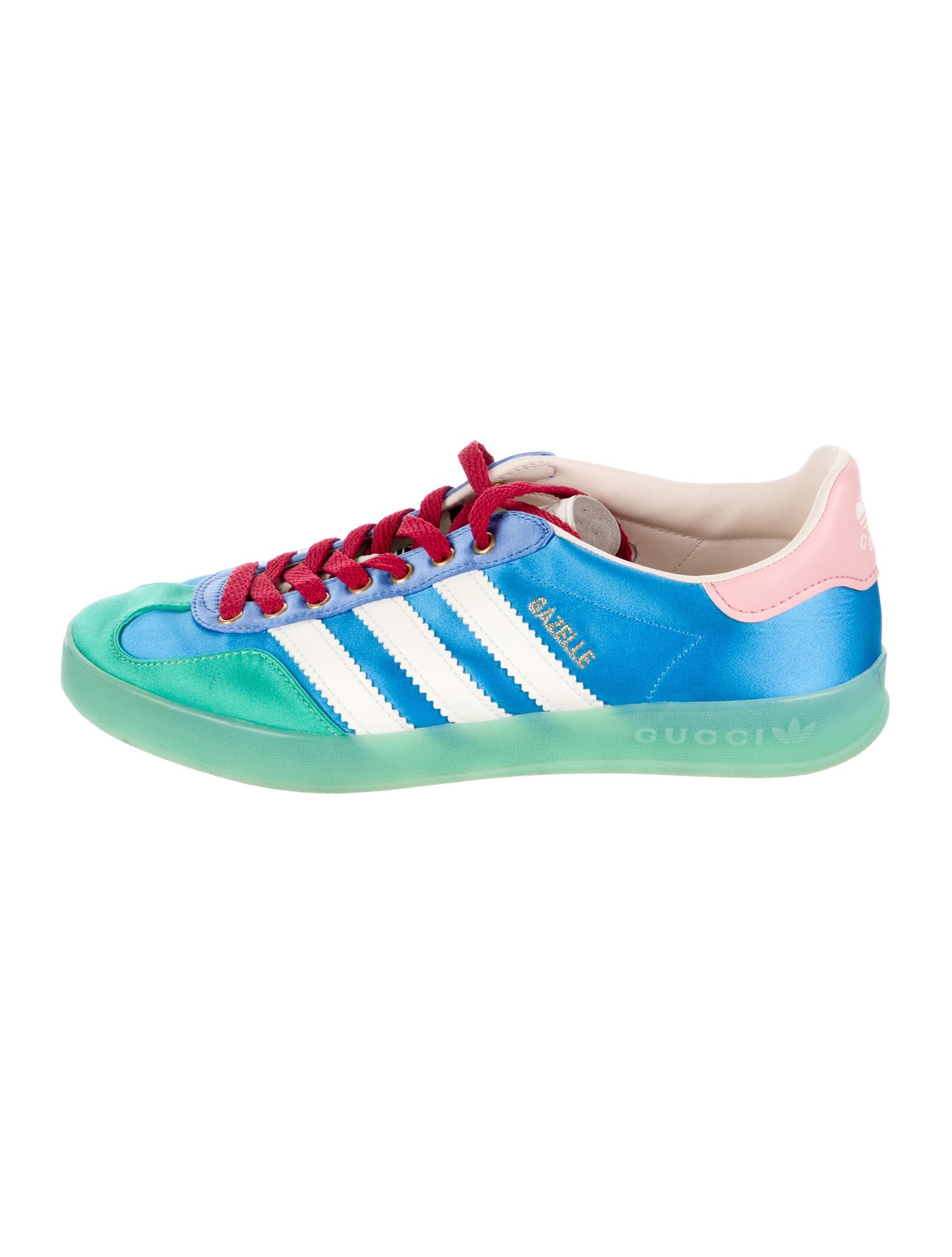 adidas gazelle silver green womens Gucci Multicolor X Adidas Gazelle Sneaker 7 – THE CLOSET main image 1