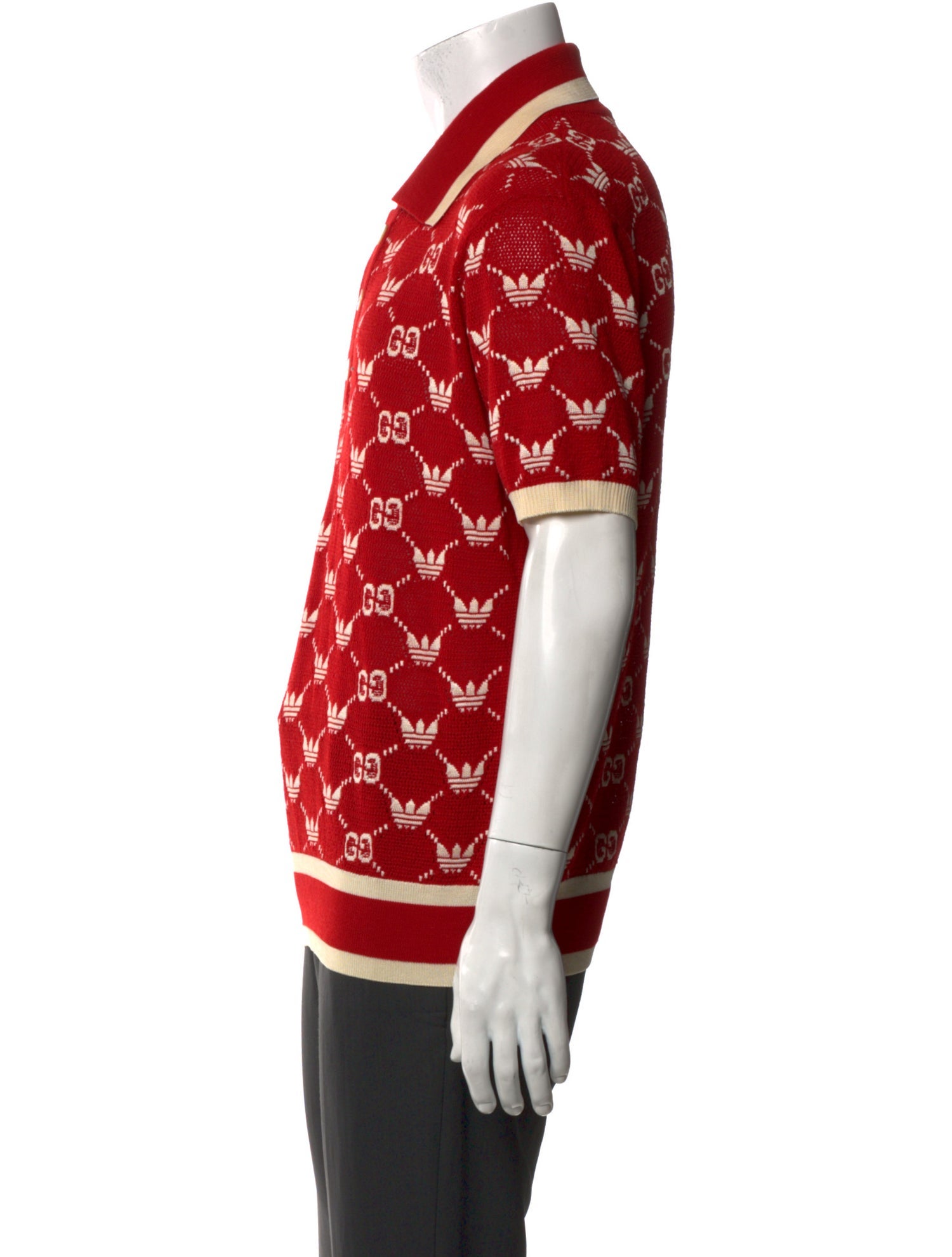 Gucci x Adidas 2023 GG Logo Polo Shirt