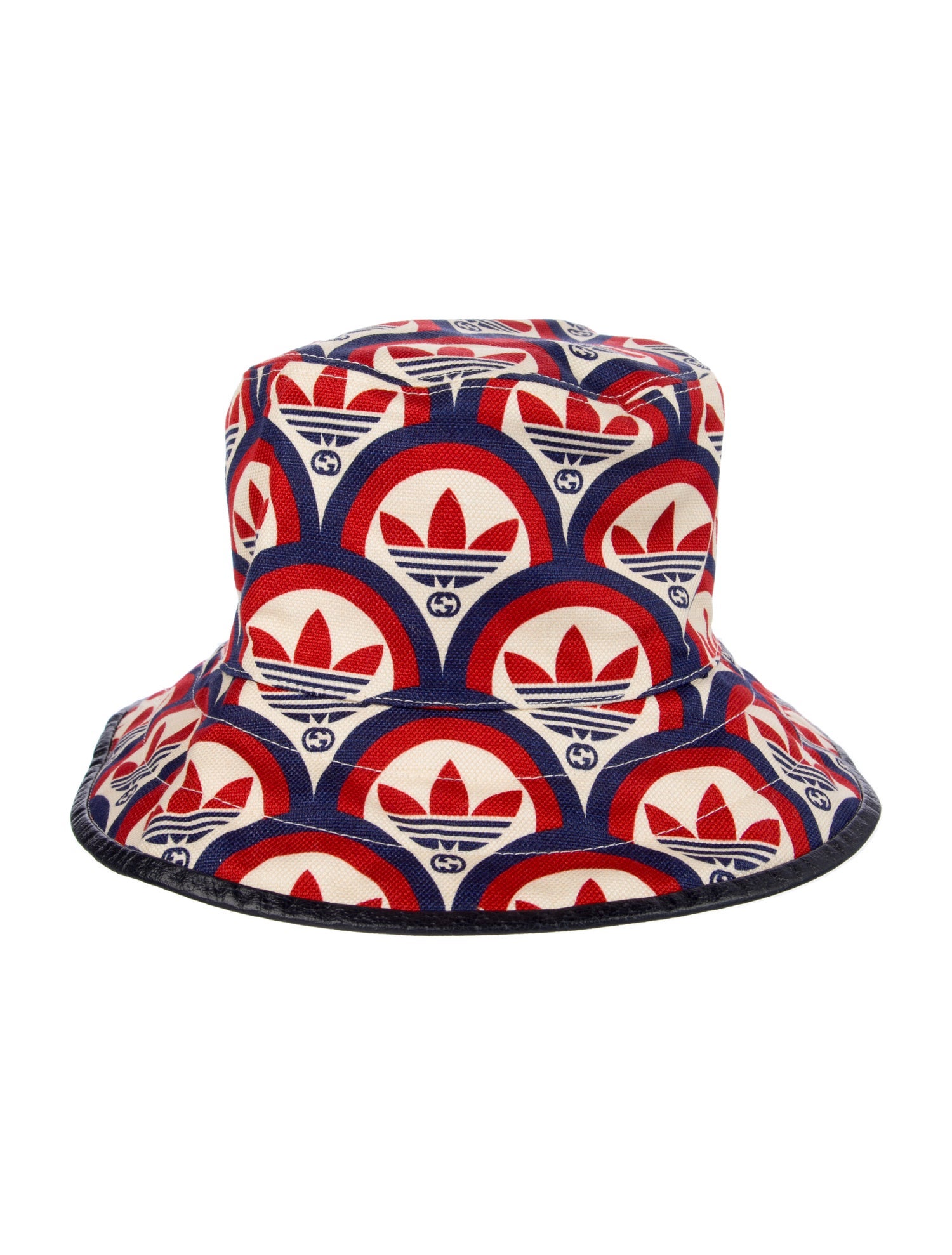 Gucci x Adidas Pattern Printed Canvas Bucket Hat w/Tags