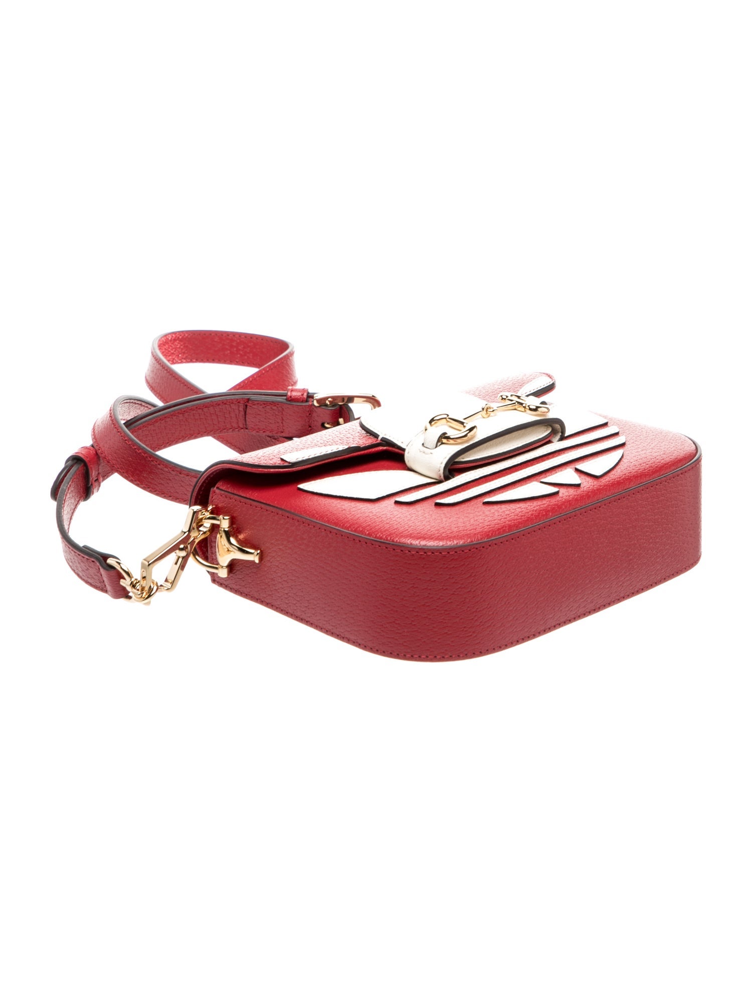 Gucci x Adidas Web Gucci Horsebit 19 Mini - Red Crossbody Bags