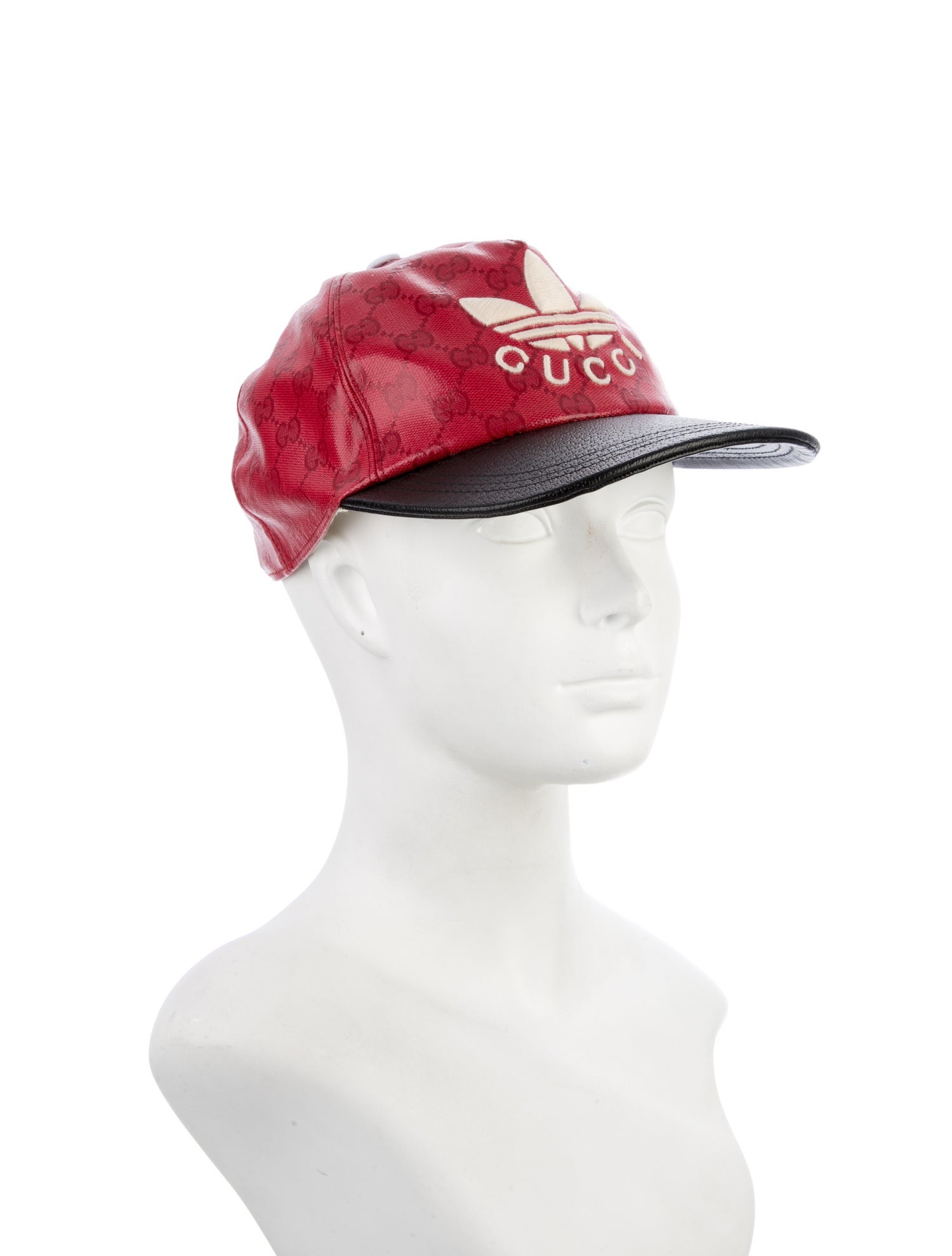 Gucci x Adidas Men's Embroidered GG Supreme Baseball Cap - Red