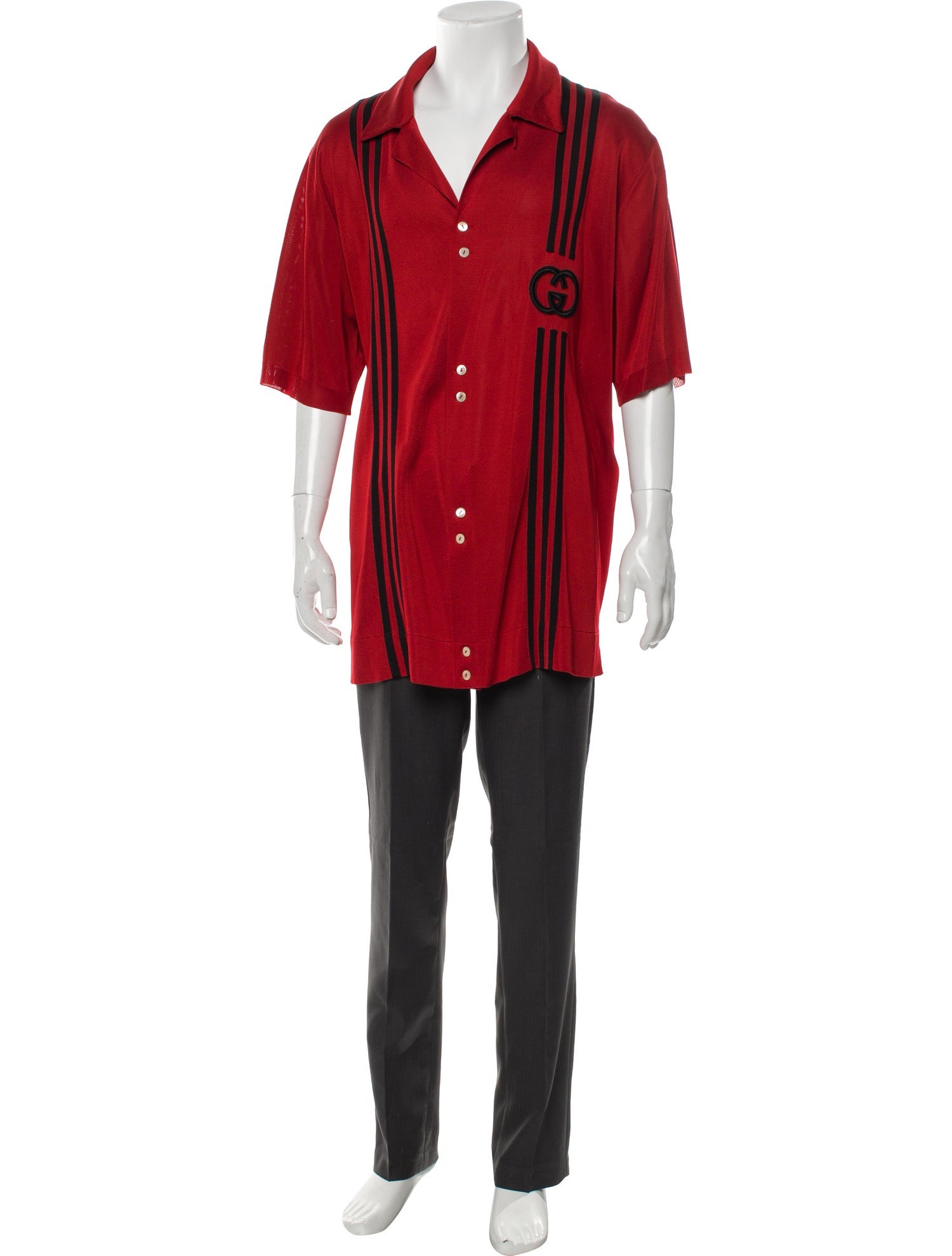 Gucci x Adidas Interlocking G Logo Three-Quarter Sleeve Shirt