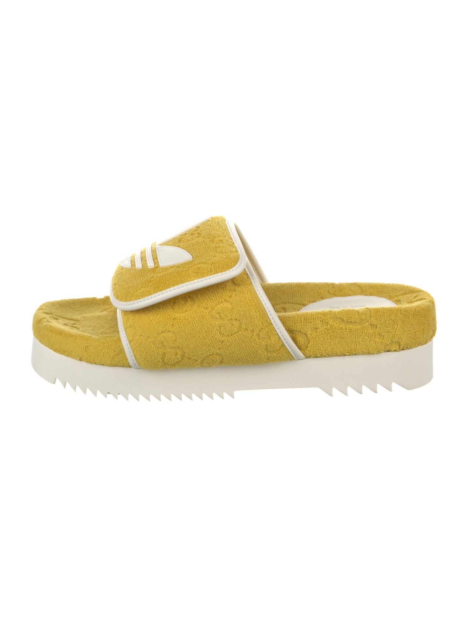 Gucci x Adidas Terry Cloth Patterned Slides