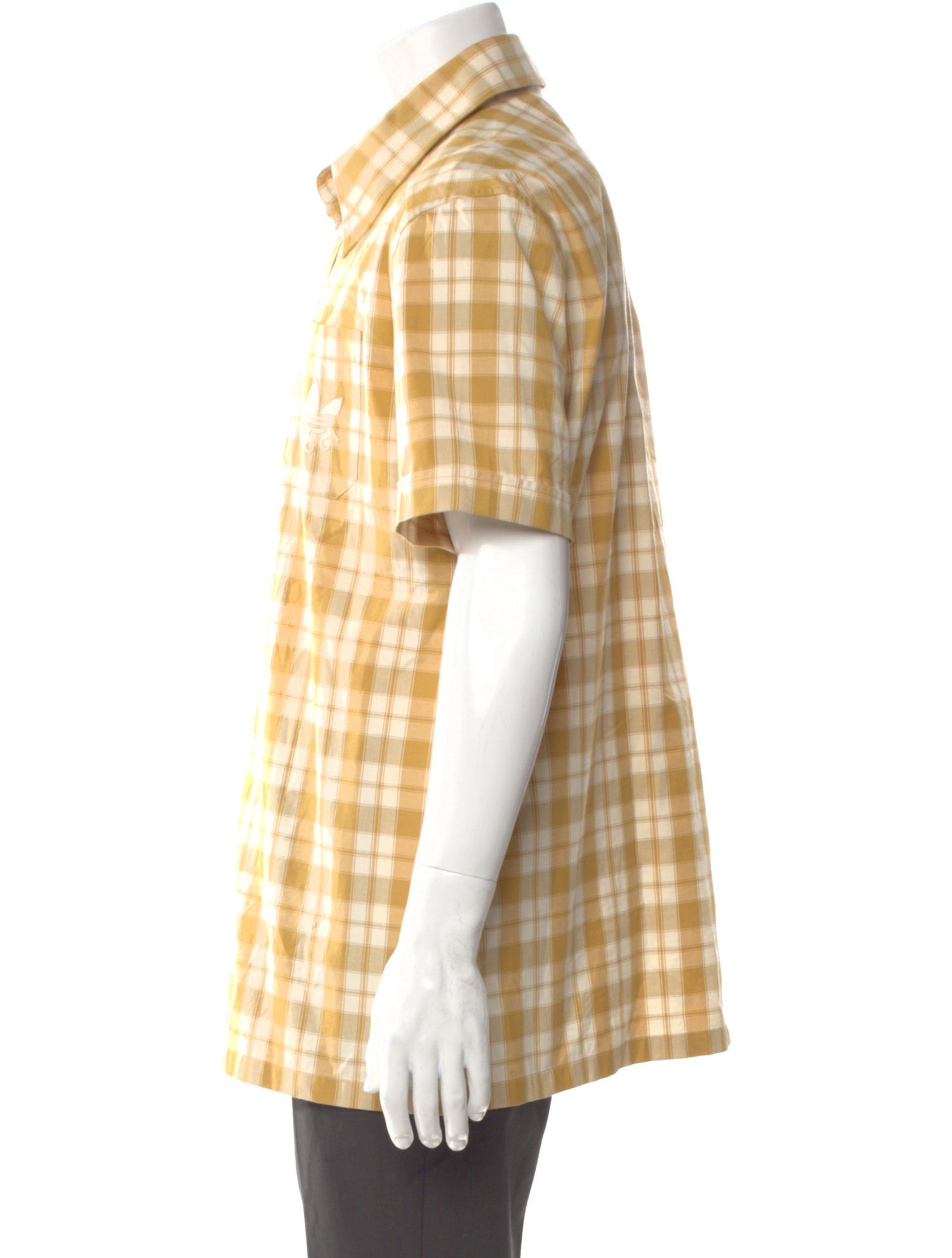 Gucci x Adidas Plaid Print Short Sleeve Shirt