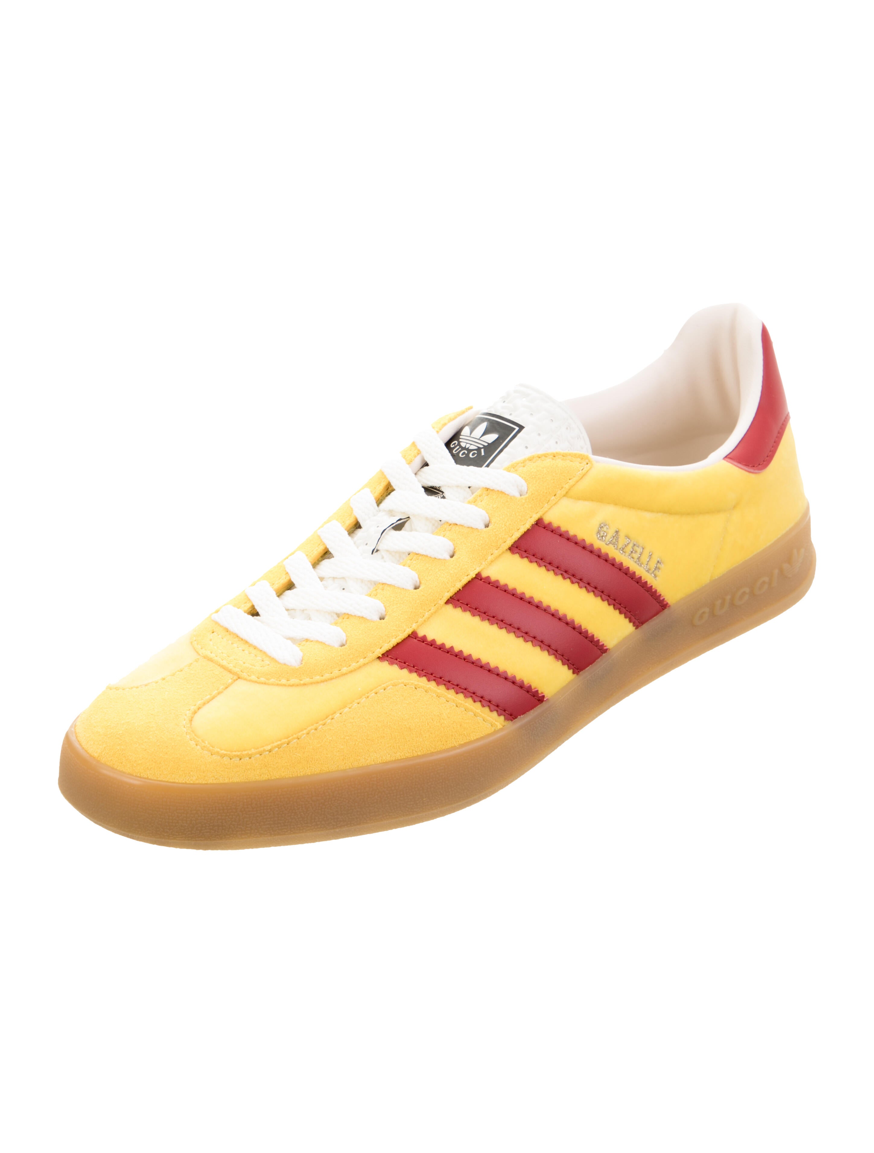 Gucci x Adidas Velvet Leather Trim Embellishment Sneakers w/ Tags