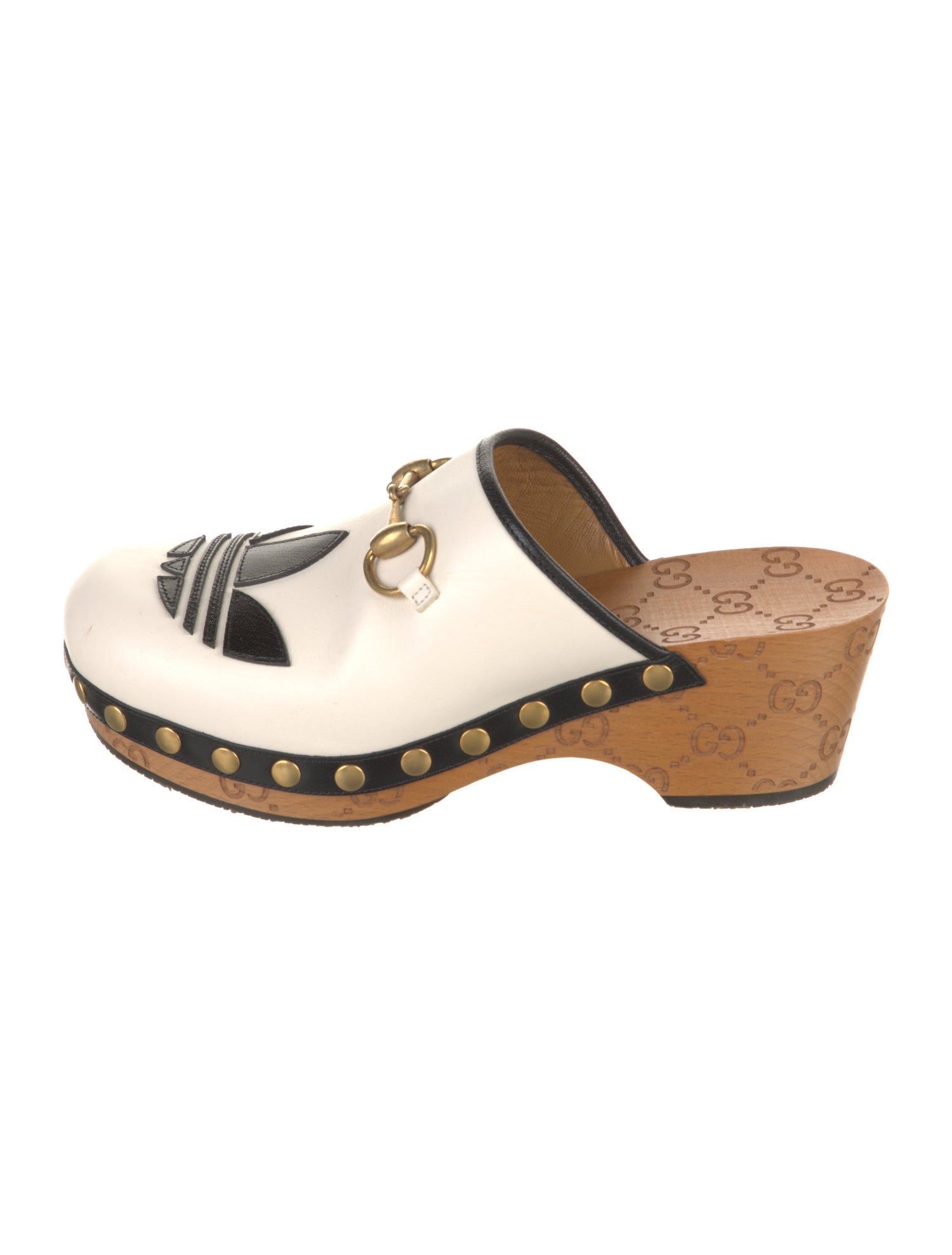 Gucci x Adidas GG Logo Leather Mules