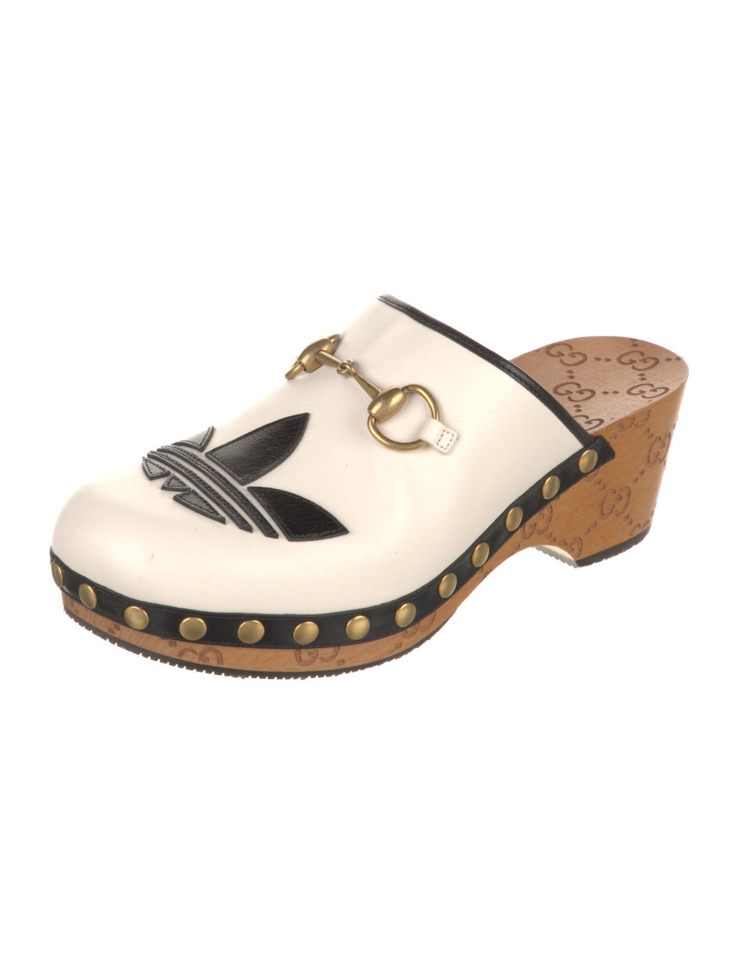 Gucci x Adidas GG Logo Leather Mules