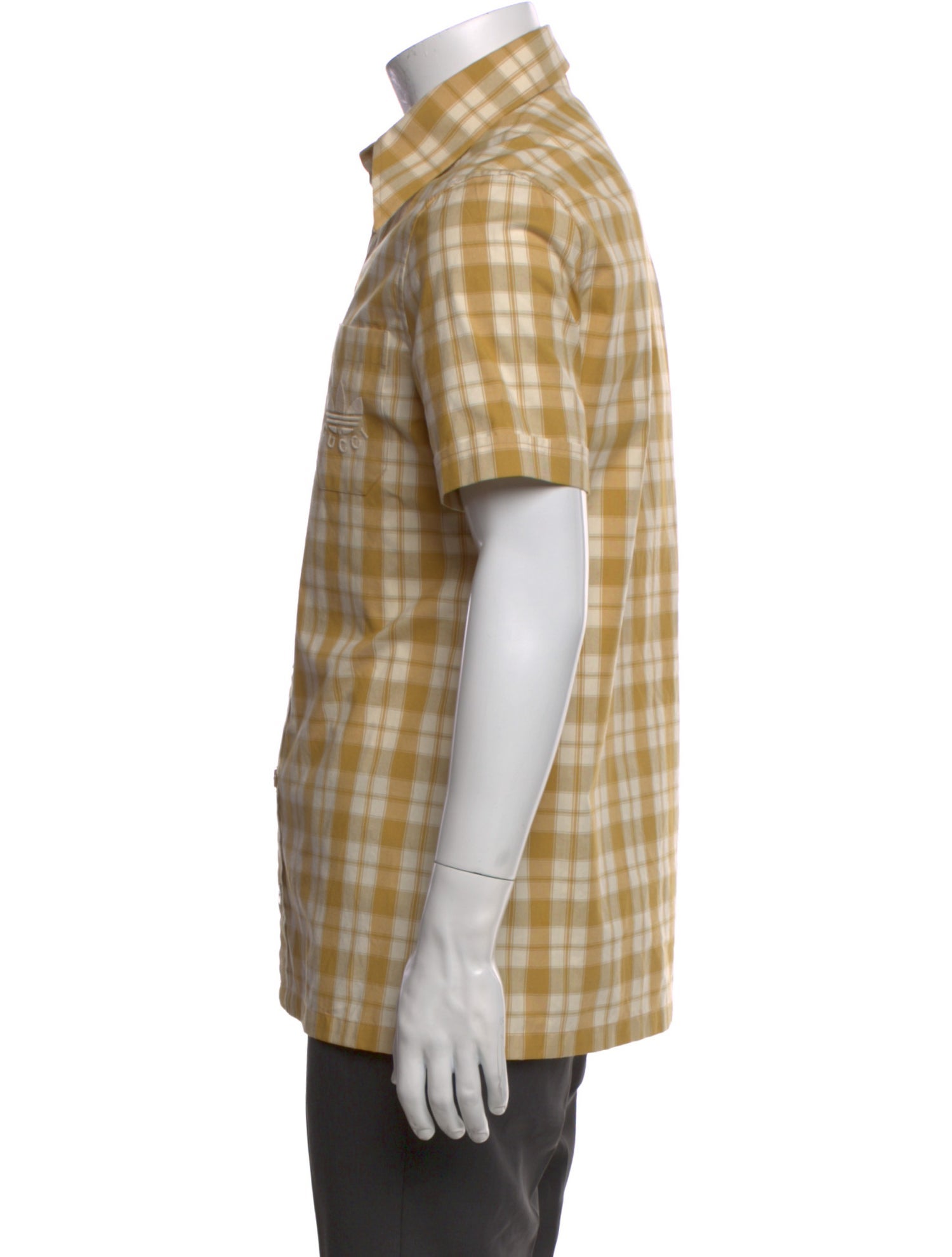 Gucci x Adidas Plaid Print Short Sleeve Shirt