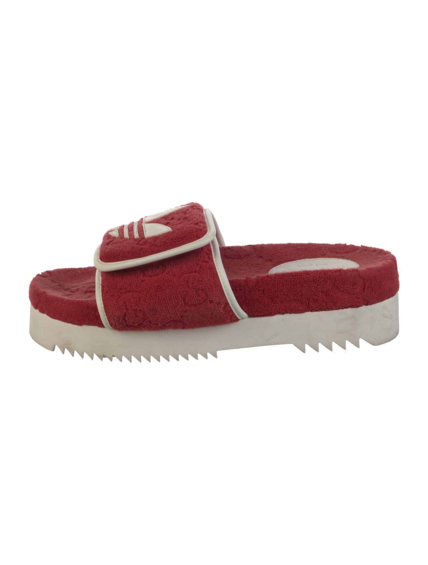 Gucci x Adidas GG Logo Terry Cloth Slides