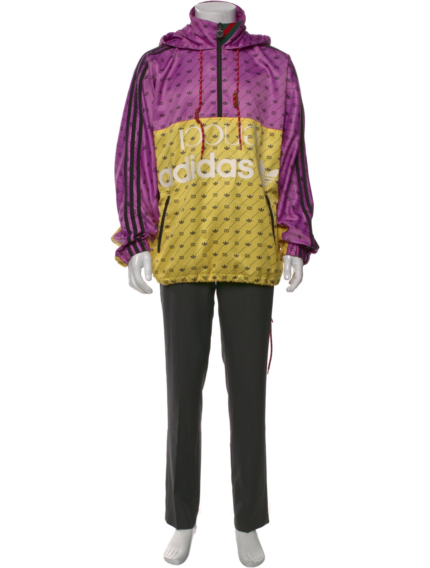 Gucci x Adidas Interlocking G Logo Crew Neck Hoodie