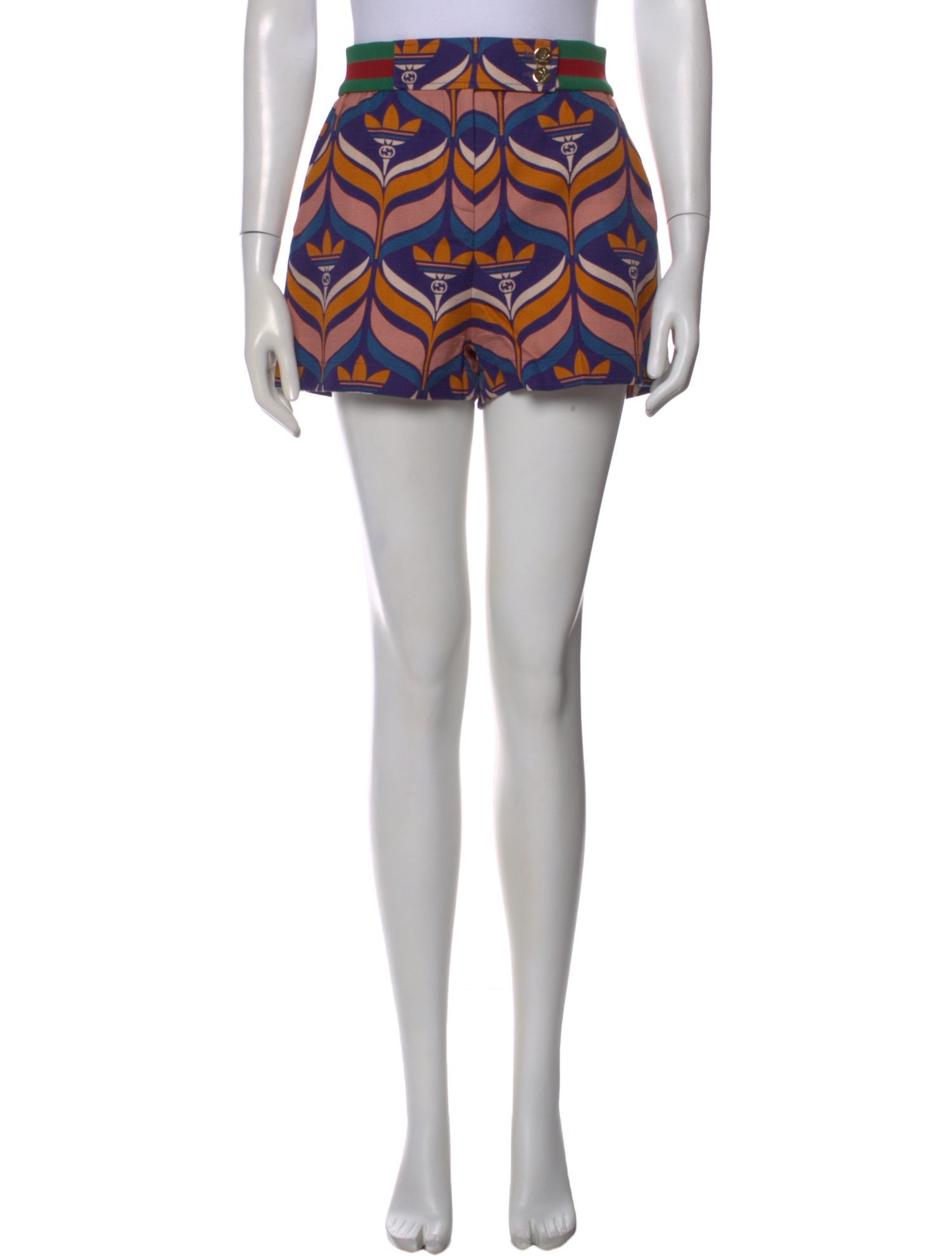 Gucci x Adidas Graphic Print Mini Shorts