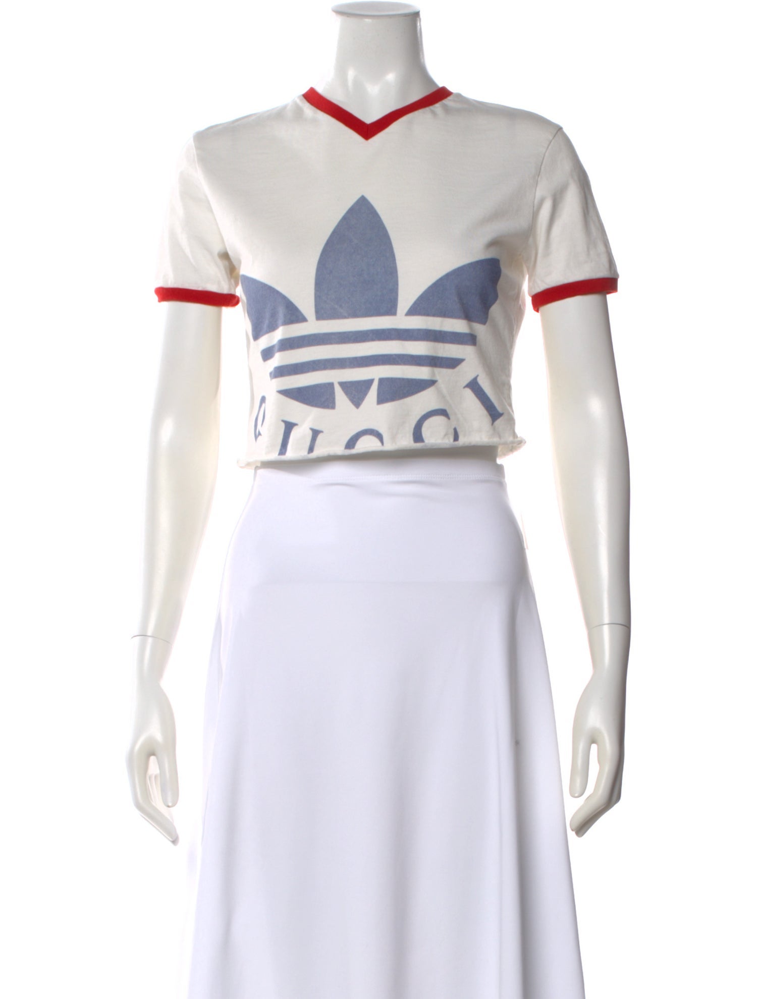 Gucci x Adidas 2022 Graphic Print Crop Top