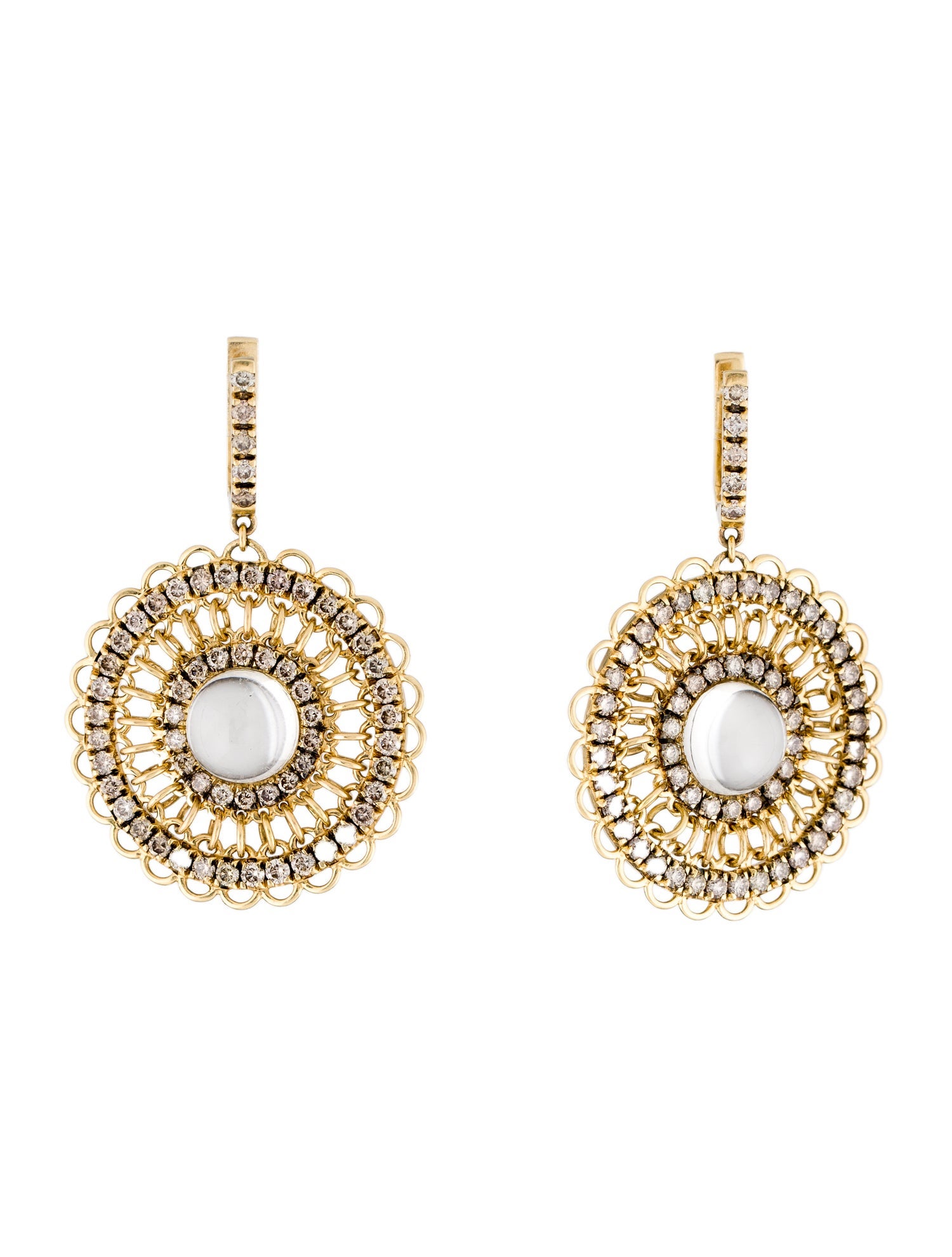 Garavelli 18K 6.16ctw Quartz & Diamond Rinascimento Drop Earrings