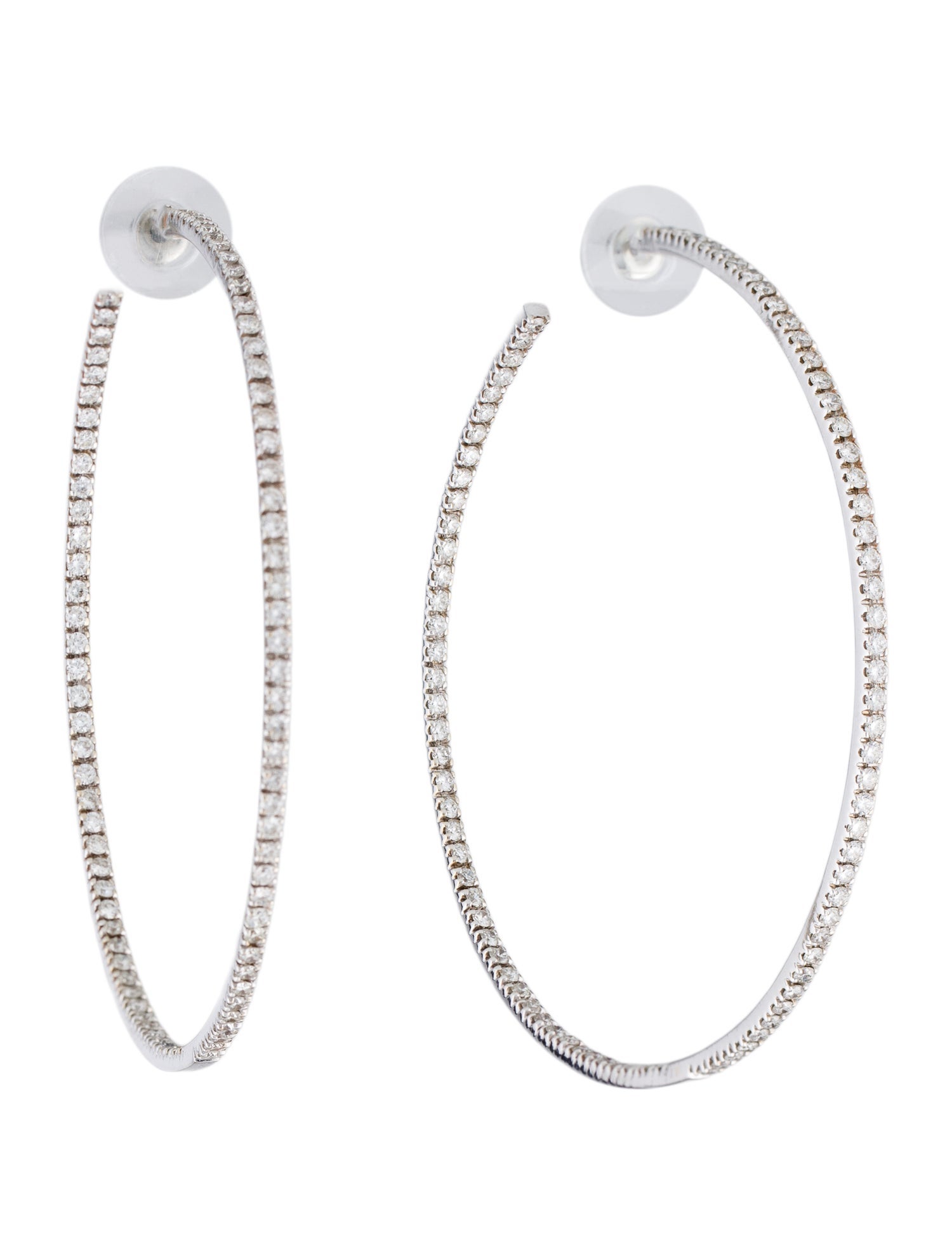 Garavelli 18K 2.64ctw Diamond Inside Out Hoop Earrings
