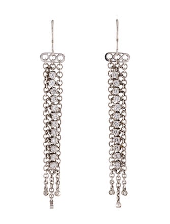 Garavelli 18K 1.53ctw Diamond Chain Fringe Earrings