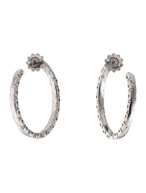 Garavelli 18K 6.00ct Diamond Coil Round Large Hoop Earrings