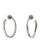 Garavelli 18K 6.00ct Diamond Coil Round Large Hoop Earrings