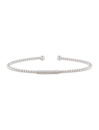 Gabriel & Co. 14K Diamond Bujukan Bead Cuff Bracelet