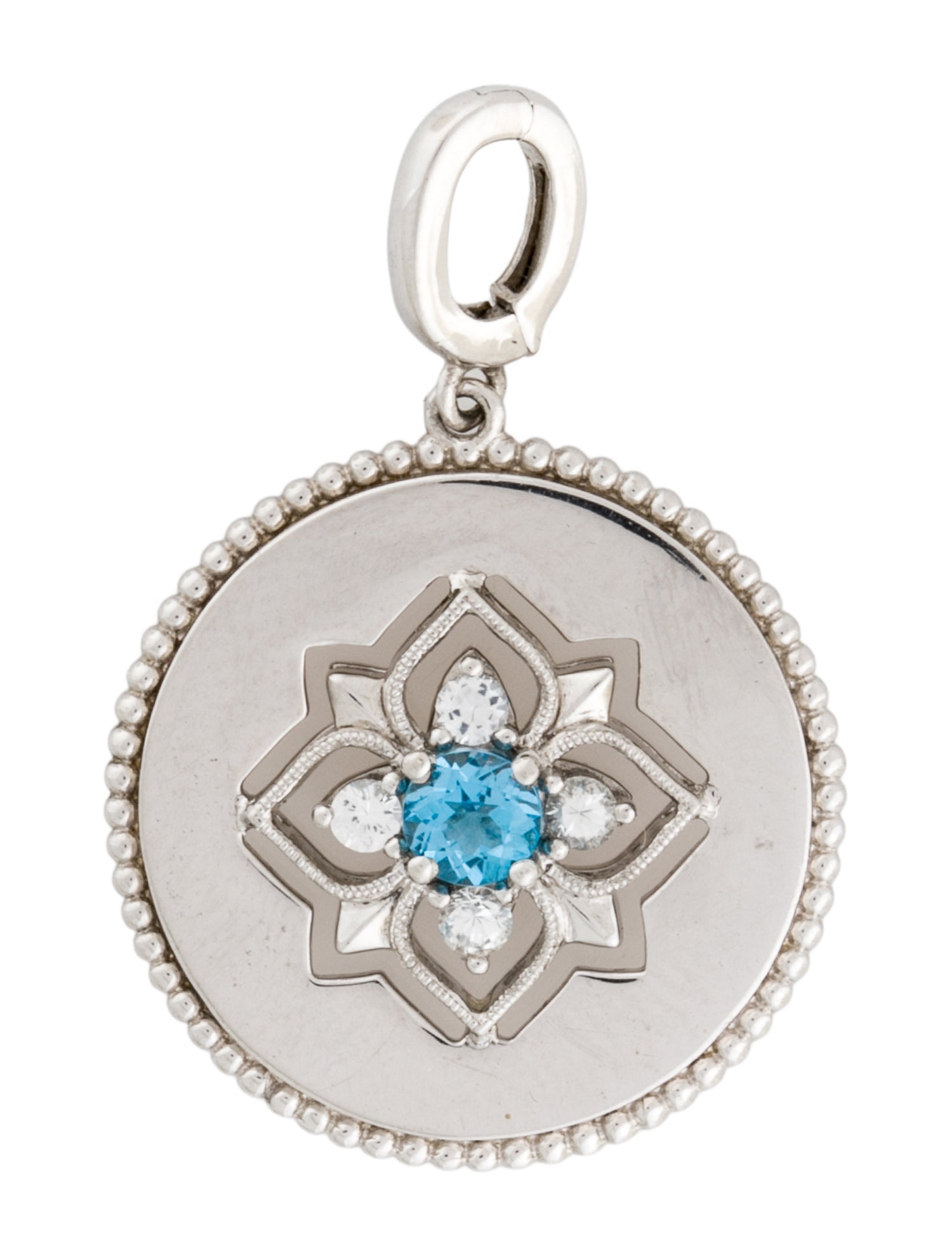 Gabriel & Co. Topaz & White Sapphire Bujukan Medallion Pendant
