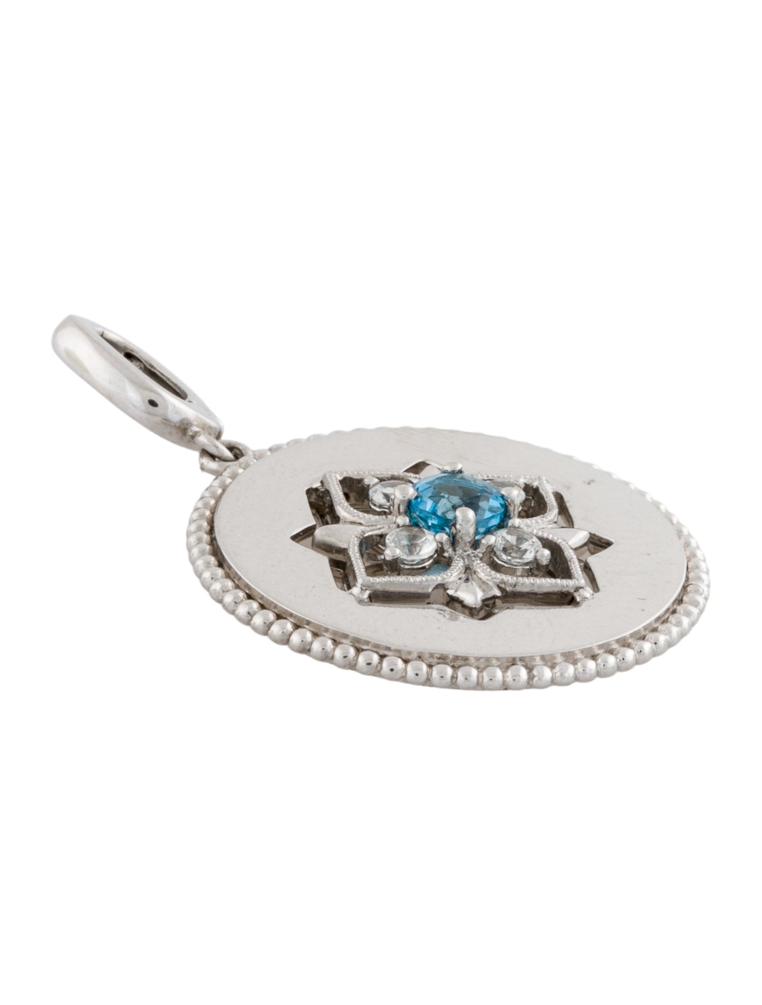 Gabriel & Co. Topaz & White Sapphire Bujukan Medallion Pendant