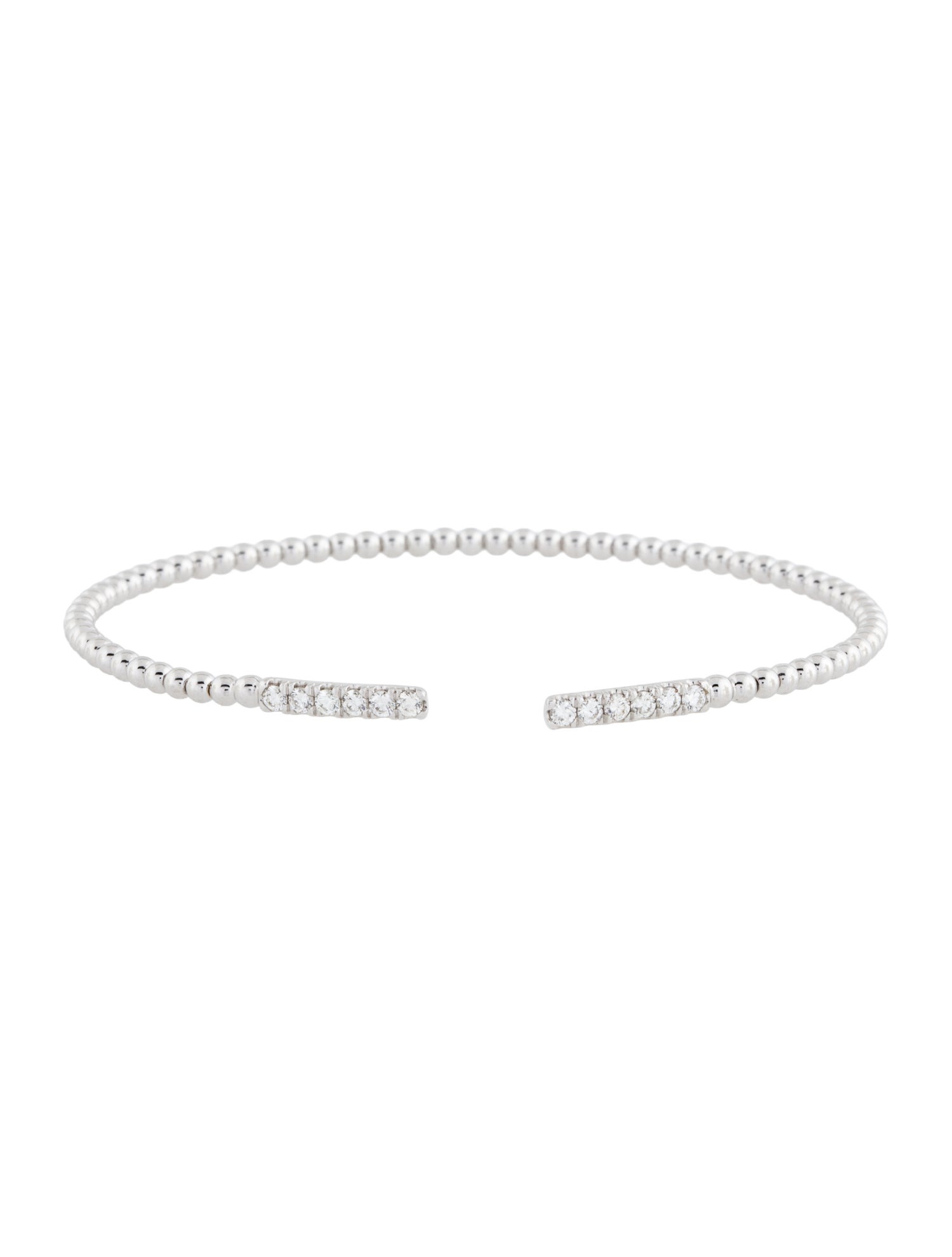 Gabriel & Co. 14K Diamond Bujukan Bead Cuff Bracelet