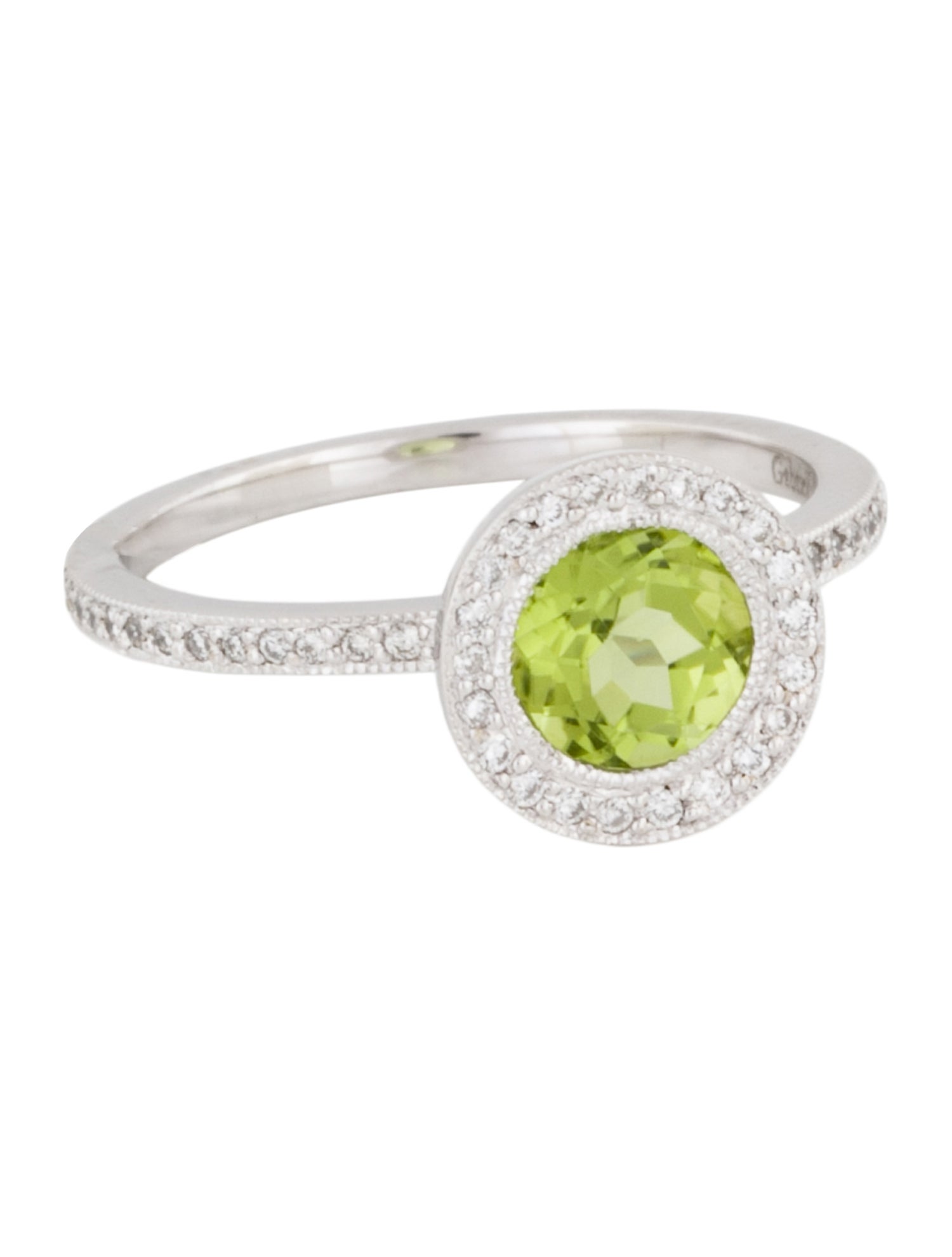 Gabriel & Co. Peridot & Diamond Cocktail Ring