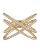 Gabriel & Co. 14K Diamond Twisted Rope Criss Cross Ring