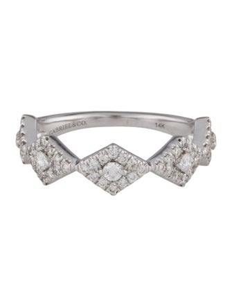Gabriel & Co. 14K Diamond Station Stackable Ring