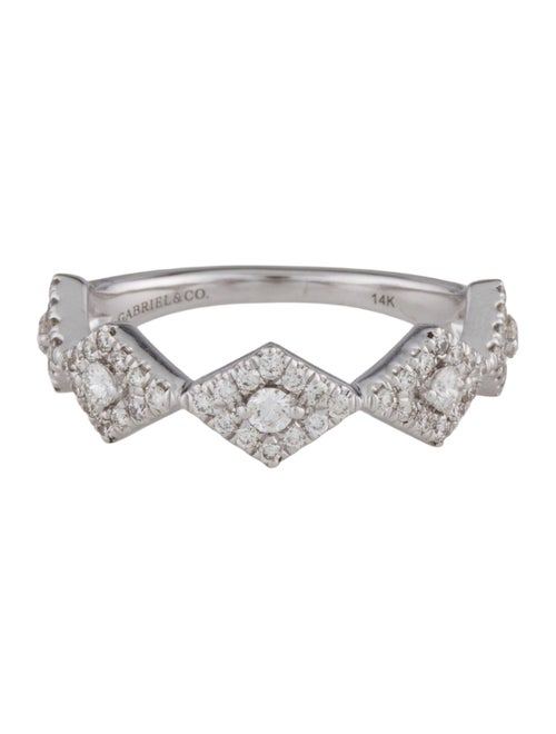 Gabriel & Co. 14K Diamond Station Stackable Ring