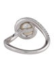 Gabriel & Co. 14K Pearl & Diamond Curved Halo Ring