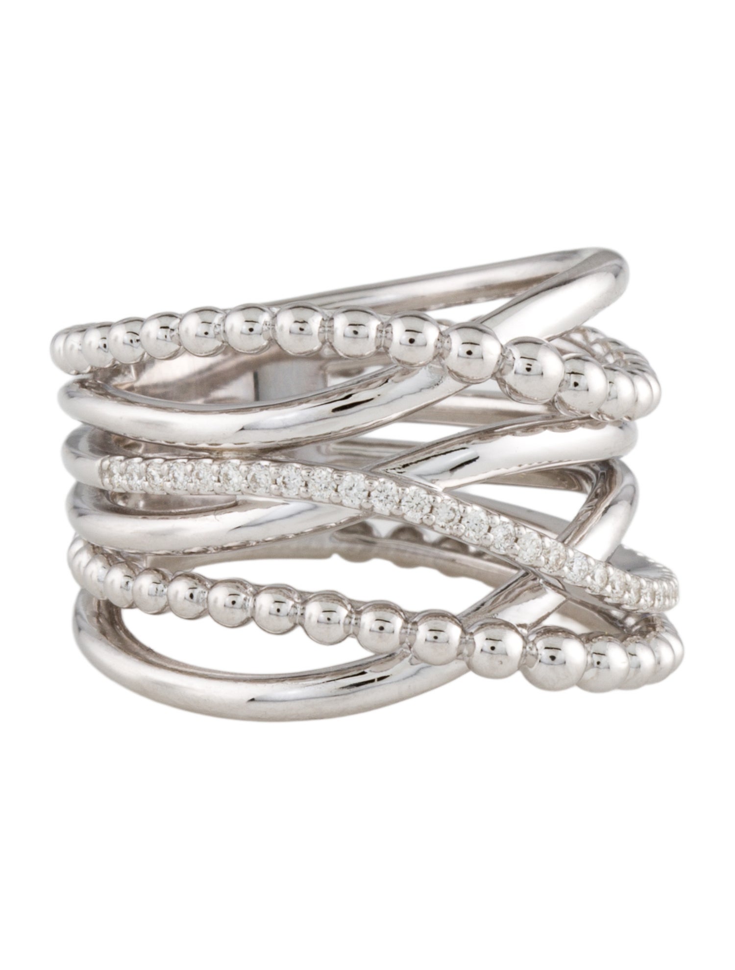 Gabriel & Co. Diamond Criss Cross Ring