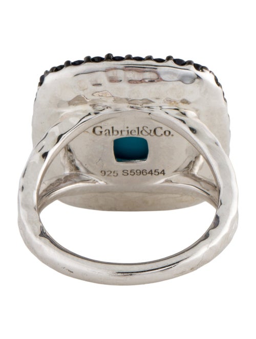 Gabriel & Co. Mother of Pearl Triplet & Sapphire Cocktail Ring