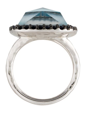 Gabriel & Co. Mother of Pearl Triplet & Sapphire Cocktail Ring