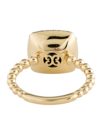 Gabriel & Co. 14K Quartz Doublet & Diamond Cocktail Ring