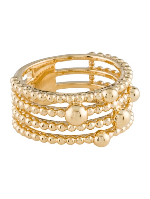 Gabriel & Co. 18K Multi-Row Bujukan Beads Wide Band Ring