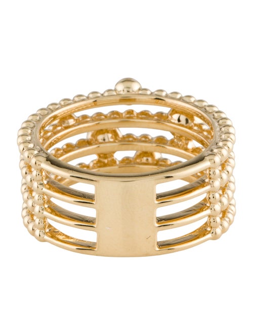 Gabriel & Co. 18K Multi-Row Bujukan Beads Wide Band Ring